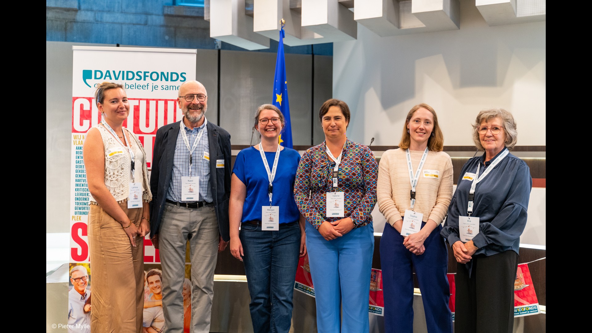 Nationale werkgroep JJ: van links naar rechts: Larissa Cecchi, Karel Strijckmans, Margot Thysens (coördinator), Valerie Vermassen, Sophie Bertrand, Ria Pans.