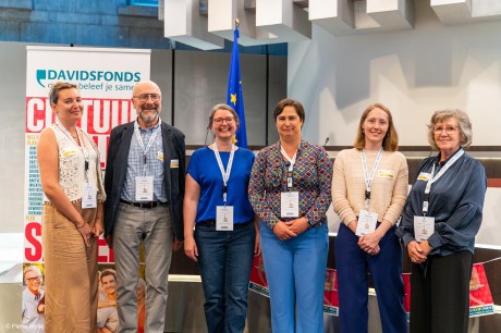 Nationale werkgroep JJ: van links naar rechts: Larissa Cecchi, Karel Strijckmans, Margot Thysens (coördinator), Valerie Vermassen, Sophie Bertrand, Ria Pans.