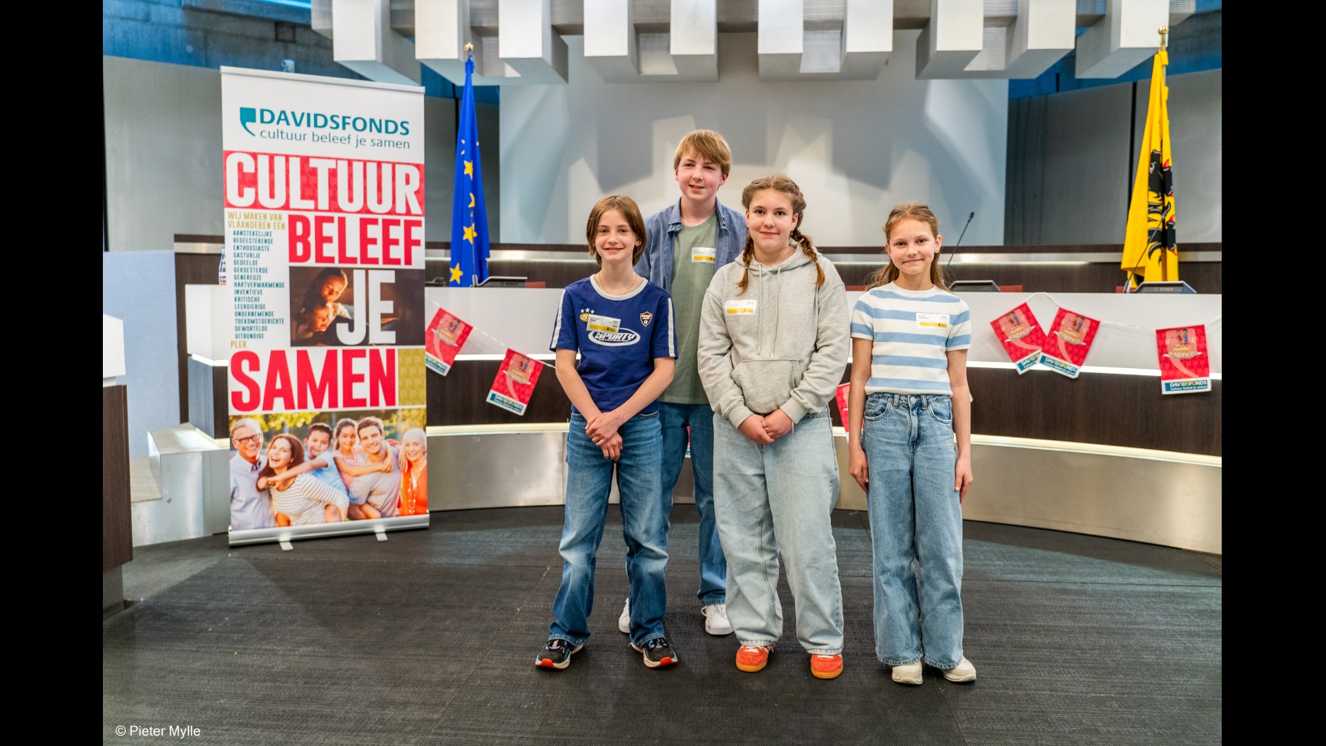 De winnaars JJ in reeks 1. Margot Debaene: rechts.